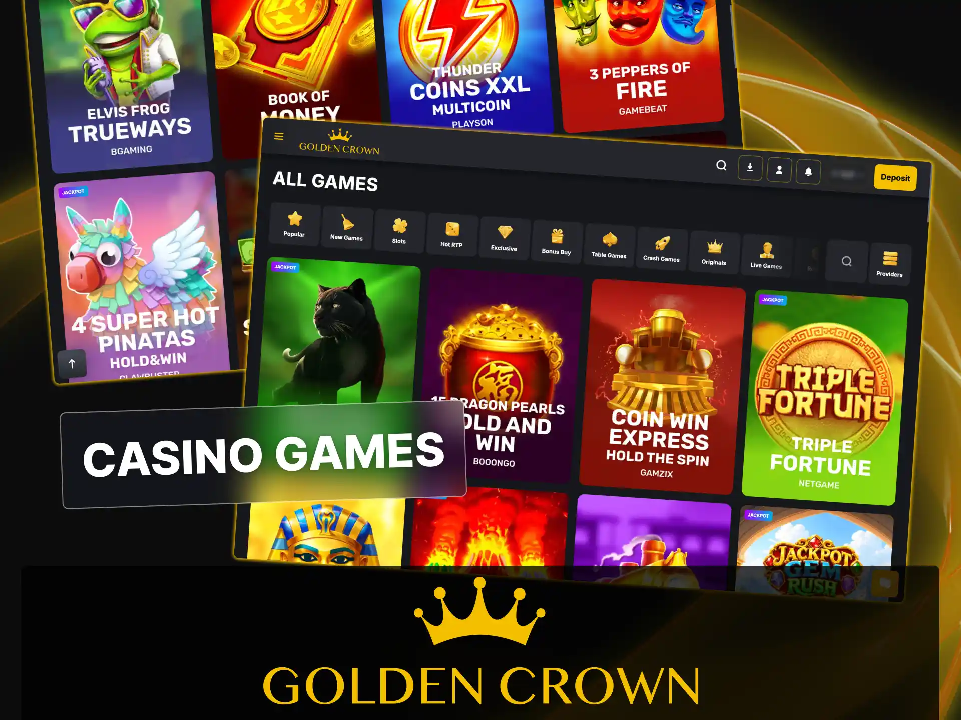 Try automated classic table games including European roulette, video poker, and card variants at Golden Crown Casino Australia.