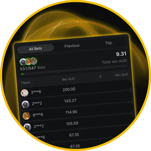 Track real-time round history and active player bets in Aviator at Golden Crown Casino.