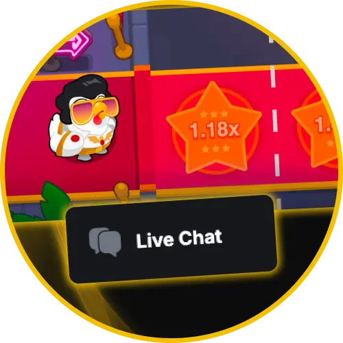 Get instant answers regarding deposits, withdrawals, and crash games via live chat at Golden Crown Casino Australia.