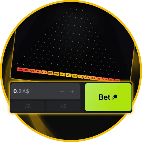 Customize your bets to match any bankroll using adaptable stake options in Plinko at Golden Crown Casino.